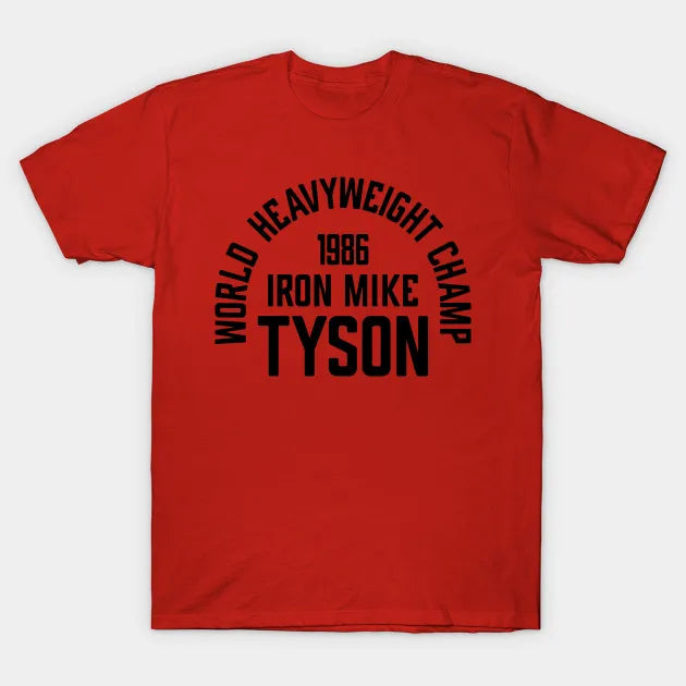 Iron Mike Tyson Boxing Custom Design Men's T Shirt World Heavyweight Champ 1986
