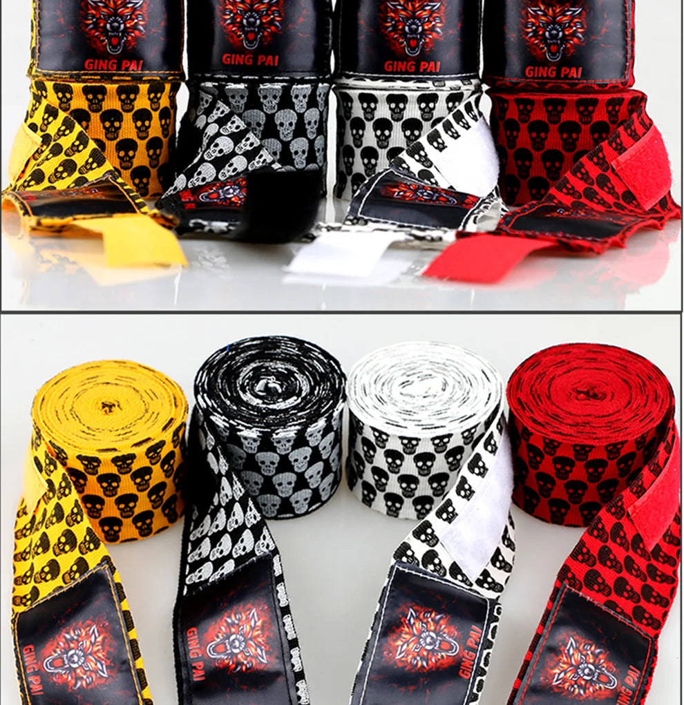 GINGPAI Boxing Bandage Handguard Men and Women Kids Professional Muay Thai MMA Boxing Elastic Bandage Fashion 1 Pair 3m 5m