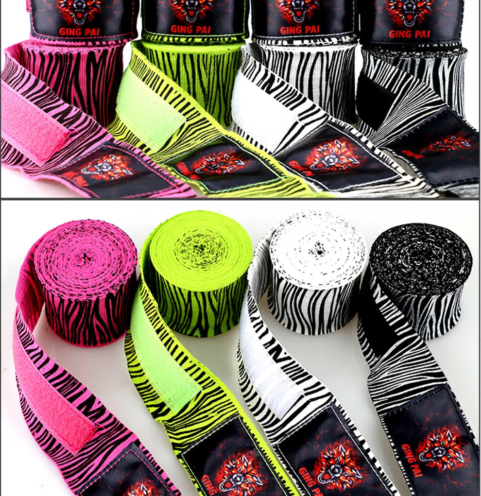 GINGPAI Boxing Bandage Handguard Men and Women Kids Professional Muay Thai MMA Boxing Elastic Bandage Fashion 1 Pair 3m 5m