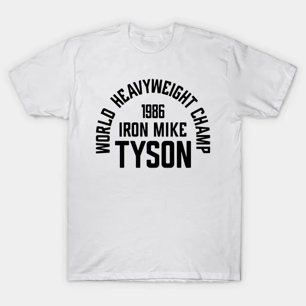 Iron Mike Tyson Boxing Custom Design Men's T Shirt World Heavyweight Champ 1986