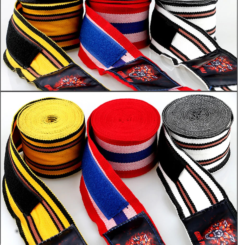 GINGPAI Boxing Bandage Handguard Men and Women Kids Professional Muay Thai MMA Boxing Elastic Bandage Fashion 1 Pair 3m 5m