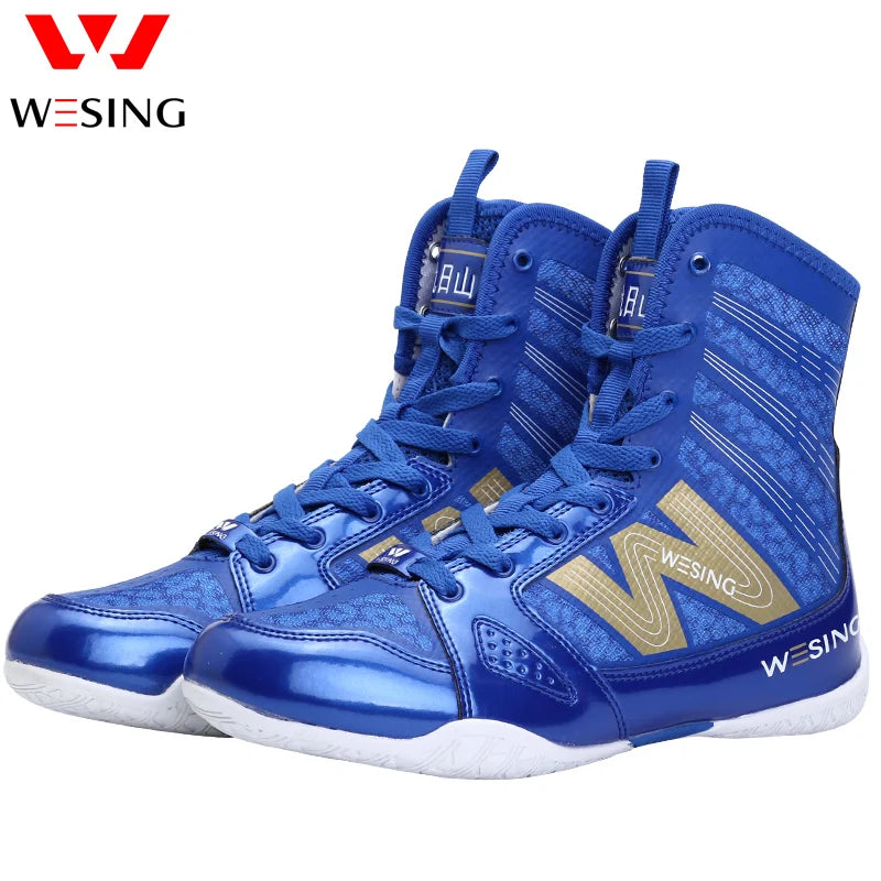 Wesing Professional Boxing Training Shoes For Athletes Anti-Slip High Top Shoes Equipment Fitness Men Footwears
