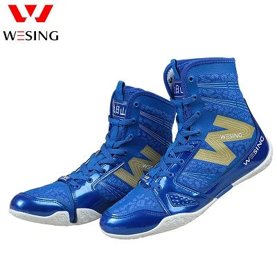 Wesing Professional Boxing Training Shoes For Athletes Anti-Slip High Top Shoes Equipment Fitness Men Footwears