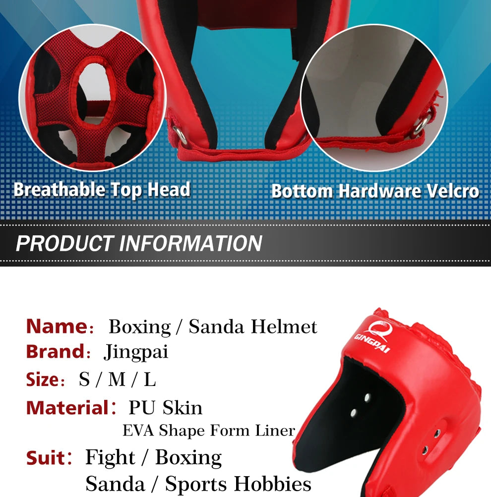 Black Blue Red MMA Helmet adult male Female fighting muay thai kick boxing training helmet safety headgear Sanda Protector Guard