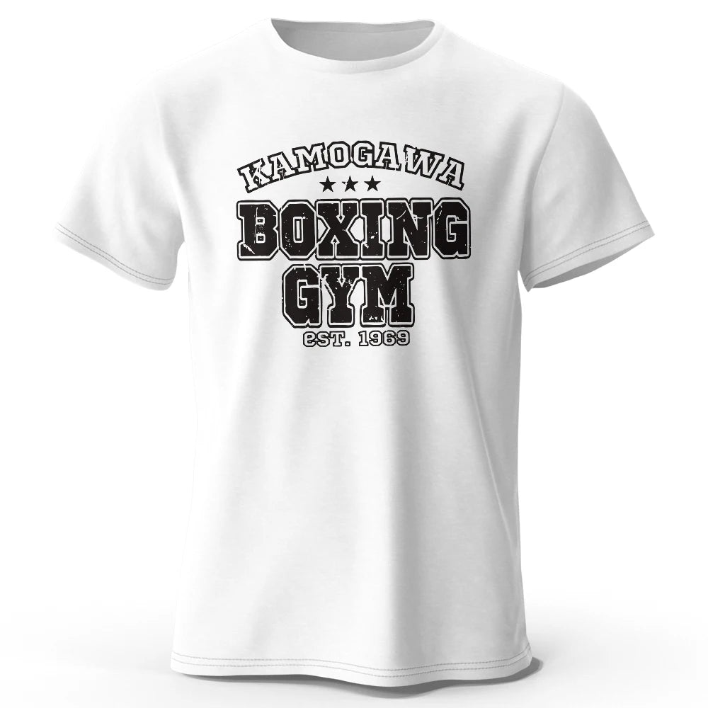 Men's Boxing Gym T-shirt Sport 100% Cotton Print Vintage Classic Tees for Men Women Sportswear Tops