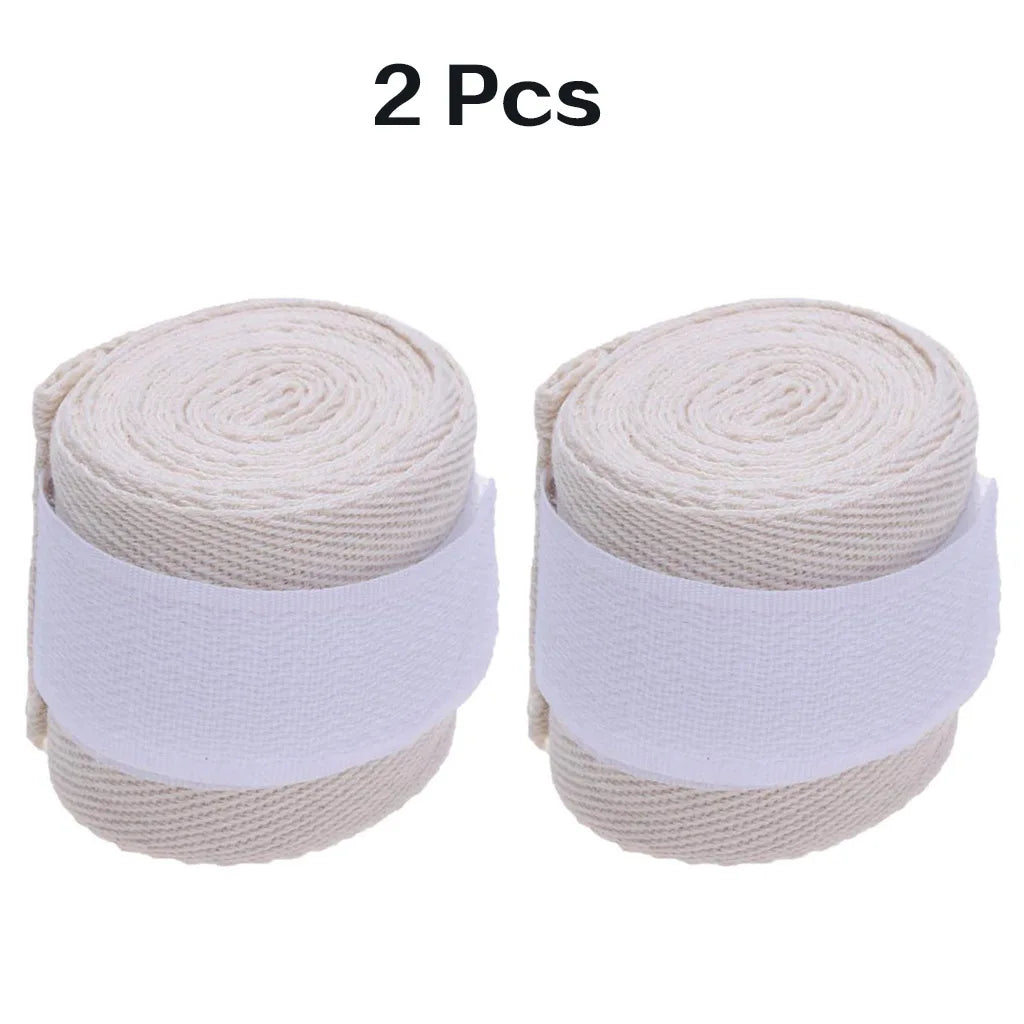2.5m Cotton Boxing Hand Wraps for Men & Women, Muay Thai, Mixed Martial Arts, Fighting Sports Wrist Support, Knee Protector