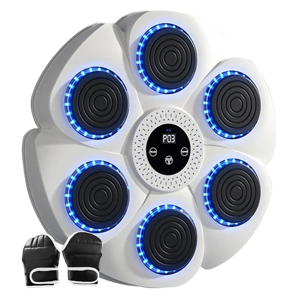 Music Boxing Machine Boxing Training Punching Equipment Type C Charging Workout Boxing Target Machine RGB Light for Home Workout