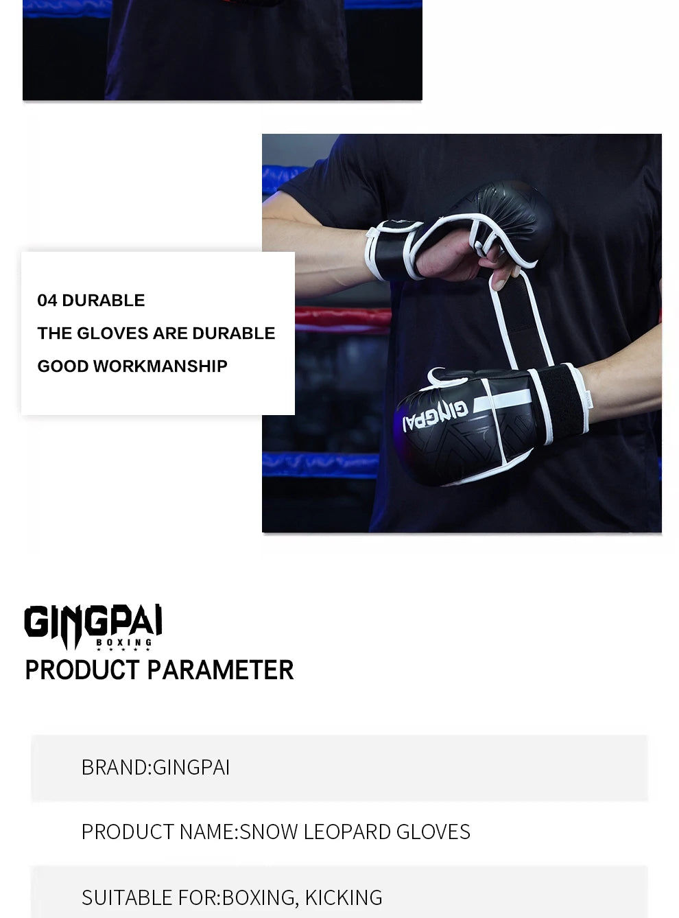 Professional MMA Boxing Gloves Half Finger Sandbag Karate Muay Thai Training Gloves Men Women Thickened Boxing Equipment
