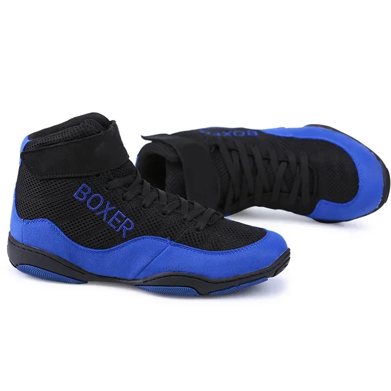 New Men's Boxing Shoes Professional Tennis Lightweight Adult Comfortable Classic Women's Fighting Shoes Anti Slip Boxing Boots