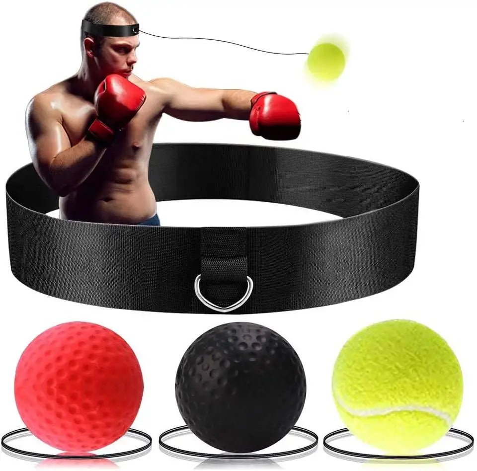 Headband Boxing Reflex Ball, Indoor Gym,Stretch Speed Punch Training,Headband Boxing Reaction Speed Ball, Boxing Combat Training