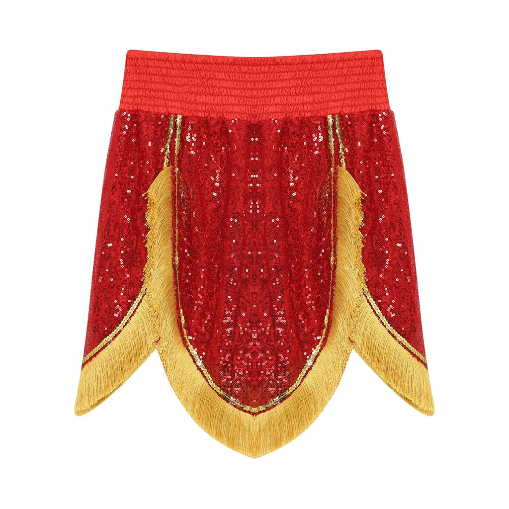 Adult Men's Boxing Competition Skirts Shorts Muay Thai Martial Arts Training Costumes Kickboxing Performance Fringe Shorts
