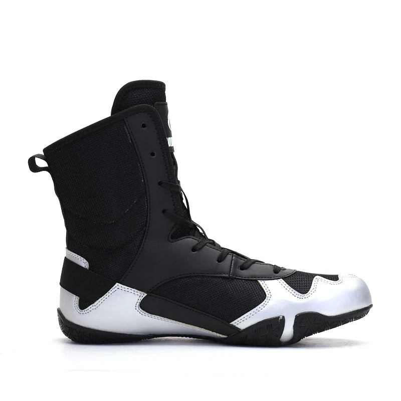Professional Boxing Shoes Men High Top Wrestling Training Sneakers 7517