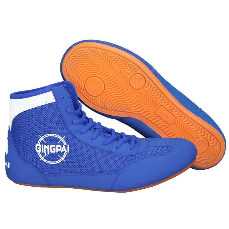 High top boxing shoes men children Sanda combat training shoes adult wrestling shoes fitness weightlifting martial arts shoes