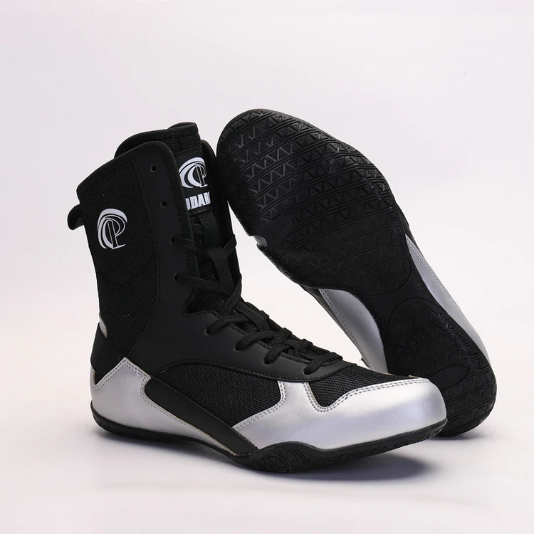 Professional Boxing Shoes Men High Top Wrestling Training Sneakers 7517