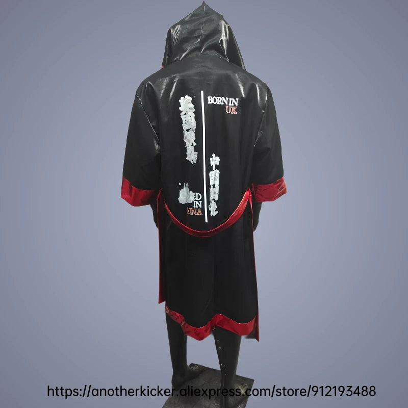 Boxing Robe High Quality Belted Hooded Workout Robe Men Women Kid Boxer Kickboxing Boxing Gown Martial Arts MMA Fighting Clothes