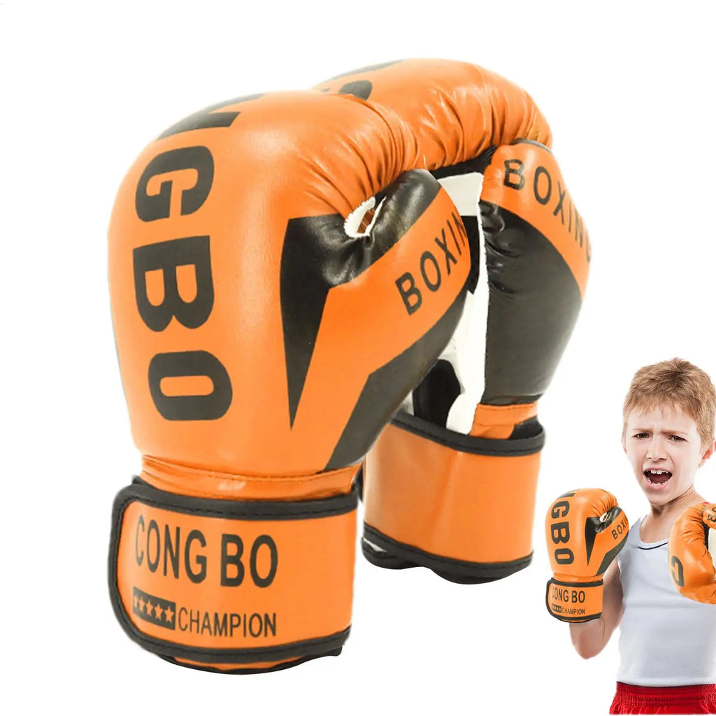 Boxing Punching Gloves Adjustable Boys Protective Sparring Mitts Comfortable Boxing Wraps Gloves for 6-12 Years Old Boys Girls