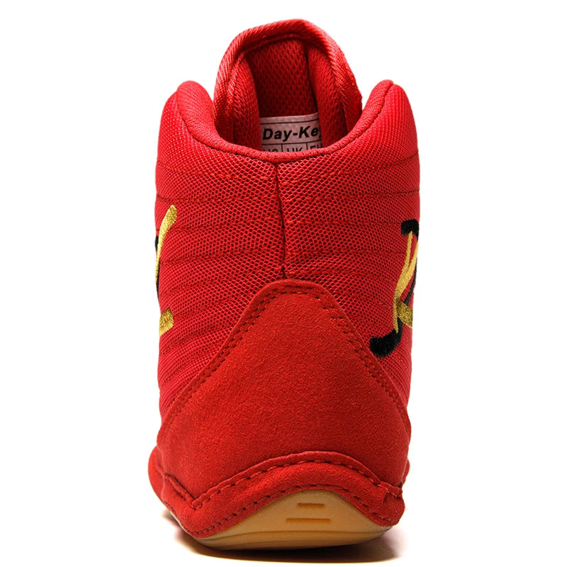 High-top Men's Boxing Shoes Breathable Fighting Wrestling Shoes Women's Anti-slip Sanda Sneakers Mesh Boxing Training Shoes
