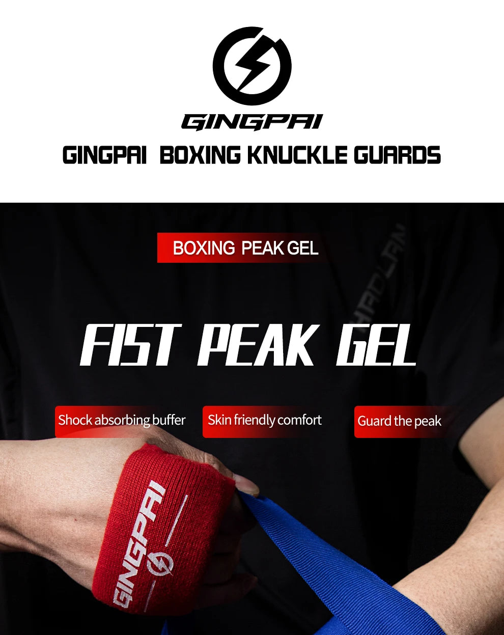 Gel Boxing Gloves Sanda MMA Training Finger Joint Protection Thickened Fist Peak Gel Hand Wraps Boxing Training Accessories
