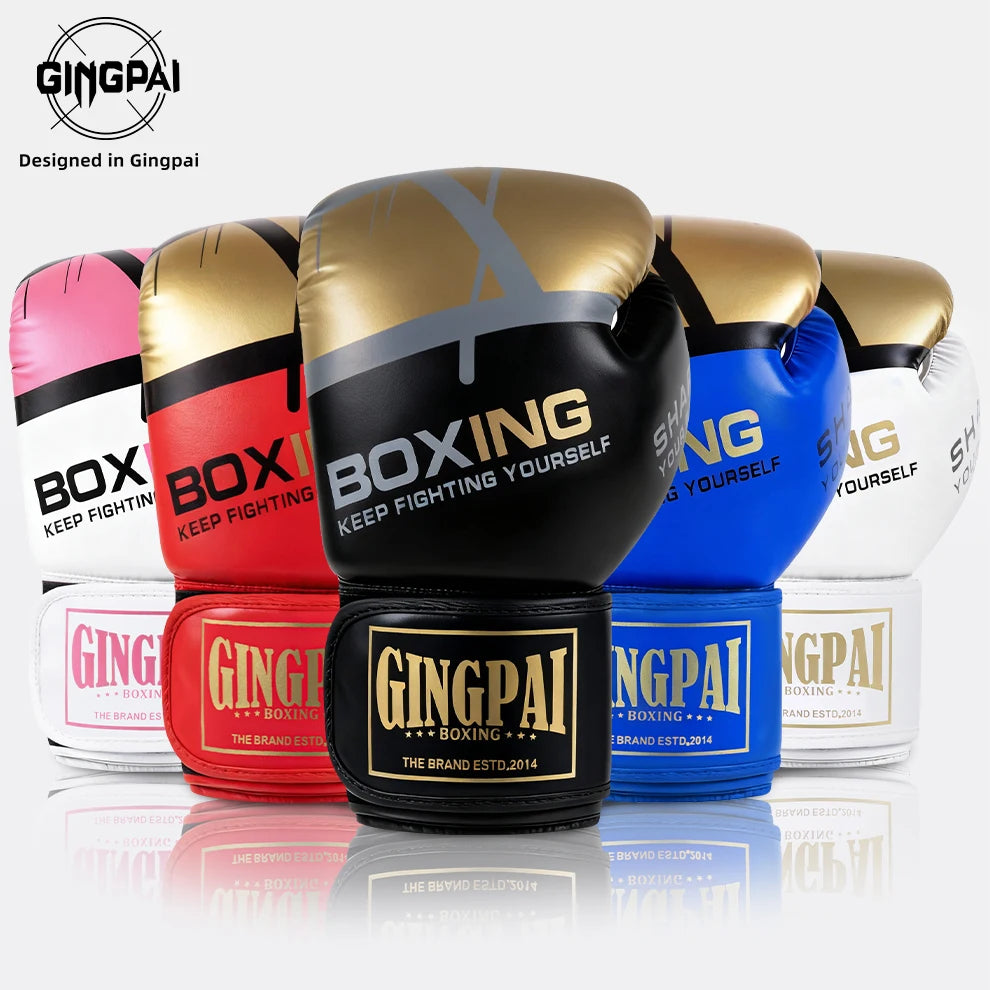6/8/10/12oz Boxing Gloves Professional Adult Sanda Muay Thai Fighting Gloves Men Kid Women Training Sandbag Free Fight MMA