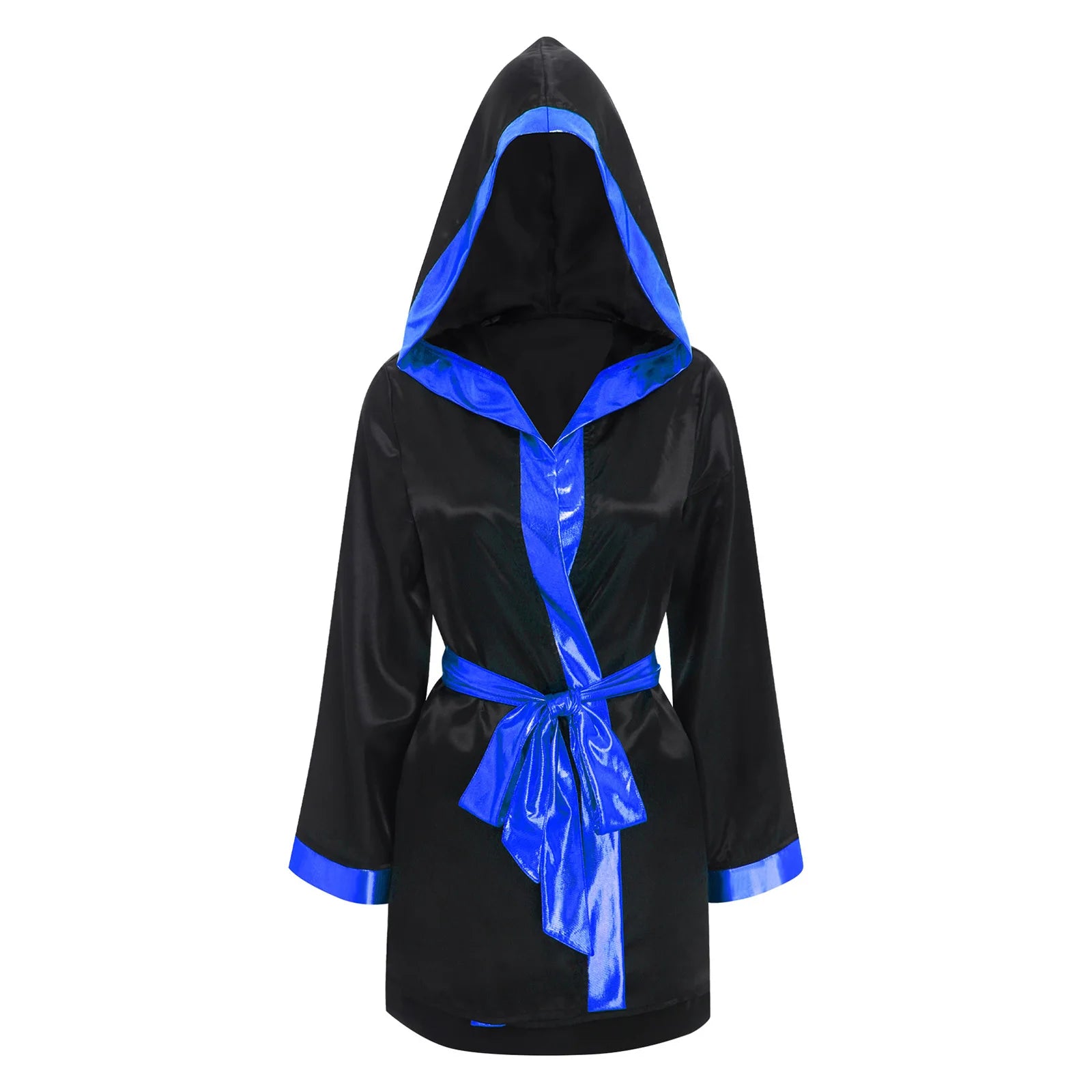 Women Boxing Robes Bjj Boxer Fight Grappling Costume Martial Arts Muay Thai Satin Tops + Skirt Belt Kickboxing Hooded Outfit