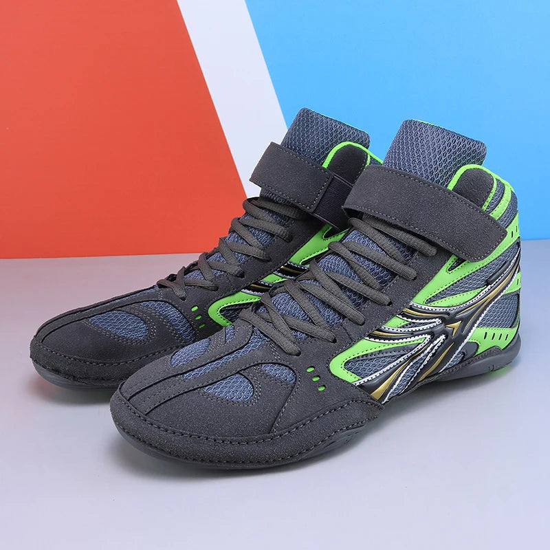 2025 New Daily Training Mens Boxing Shoes Lightweight and Comfortable Wrestling Shoes High Top Gripping Flexible Sports Shoes