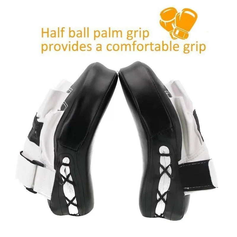 Boxing Curved Focus Boxing Training Hand Pads Punching Mitts Muay Boxing Pads Leatherette MMA Karate Training Equipment