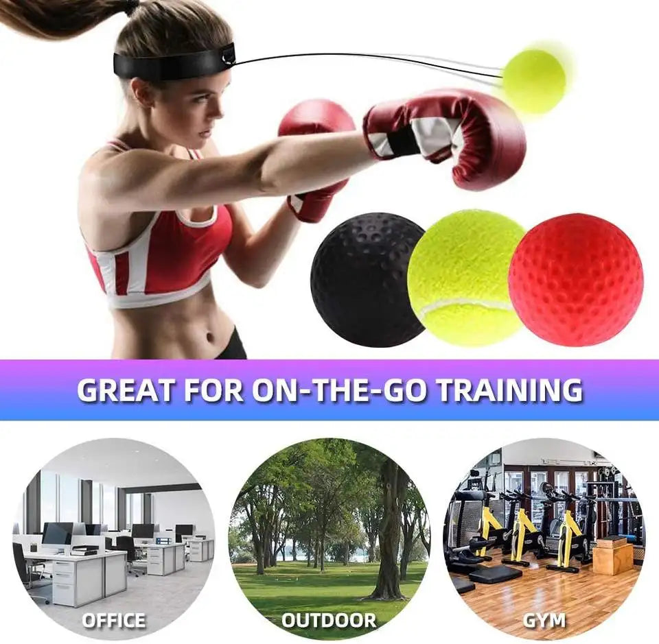 Headband Boxing Reflex Ball, Indoor Gym,Stretch Speed Punch Training,Headband Boxing Reaction Speed Ball, Boxing Combat Training