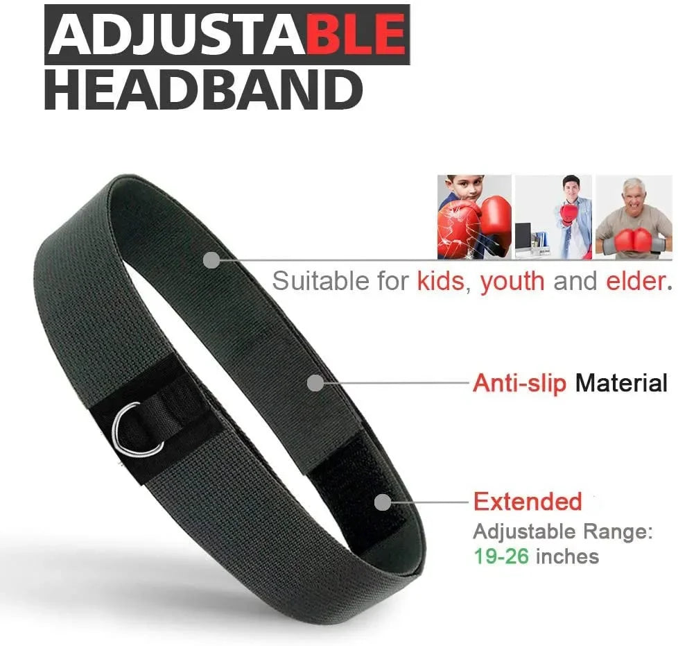 Headband Boxing Reflex Ball, Indoor Gym,Stretch Speed Punch Training,Headband Boxing Reaction Speed Ball, Boxing Combat Training