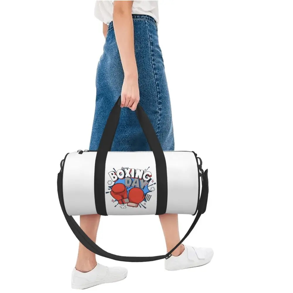 Boxing Gloves Sport Bags Large Gym Bag Portable Men's Custom Handbag Travel Training Retro Fitness Bag