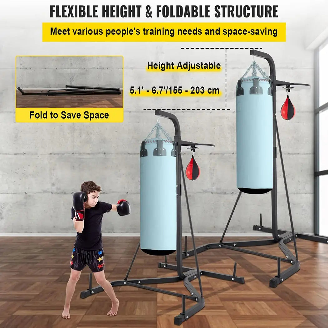 Boxing Bag Stand Premium Material Martial Arts Equipment For Heavy Bag Includes Speed Bag For Speed Training