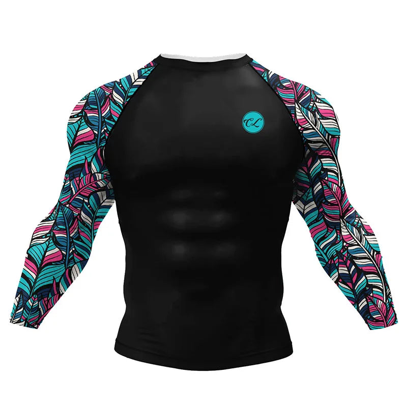 New Boxing Rashguard MMA T-shirt For Men Bjj Gi Kickboxing Jerseys Shirt Sport Long Sleeve Gym Rashgard T-shirts Fight Boxe Tees