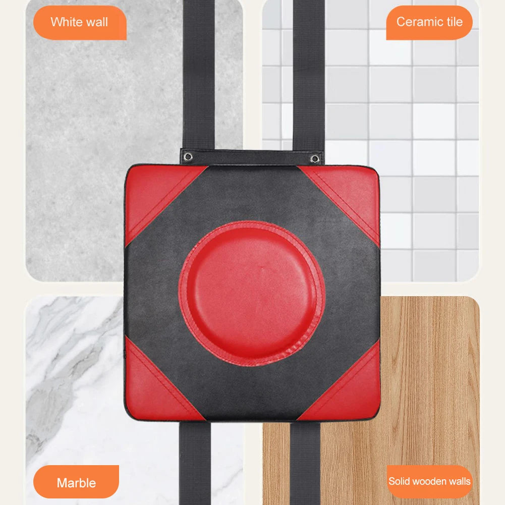 Boxing Punch Target PU Leather Boxing Training Sandbag Adjustable Height Punching Bag Wall Punching Pad for Martial Arts Karate