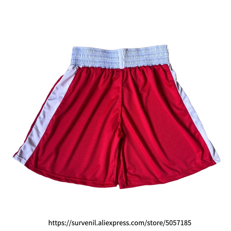Boxing Uniform Men Women Kids Muay Thai Boxing Shorts Sanda Wushu Martial Arts MMA Training Clothing Kickboxing Shorts and Vest