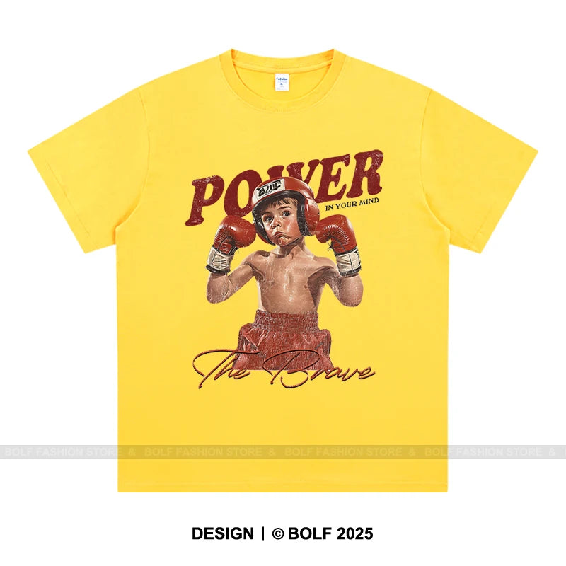 Boxing Gym Boy Printed Men Women T-Shirt  100% Cotton Oversized Graphic Tops Tees for Summer