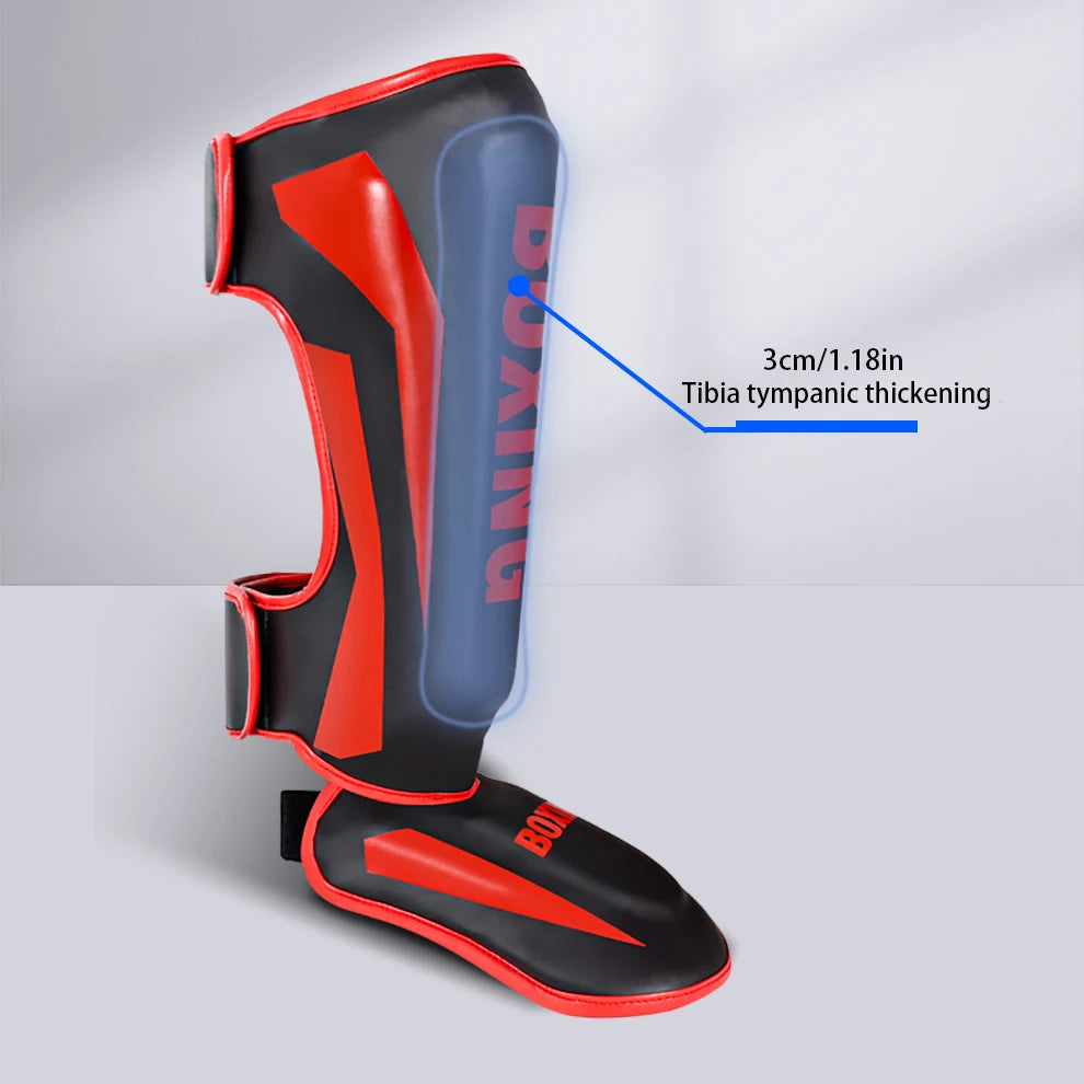 Muay Thai leg protection Sanda combat back of foot protection shin protection boxing thickened combat gear ankle protection