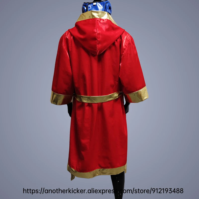 Boxing Robe High Quality Belted Hooded Workout Robe Men Women Kid Boxer Kickboxing Boxing Gown Martial Arts MMA Fighting Clothes