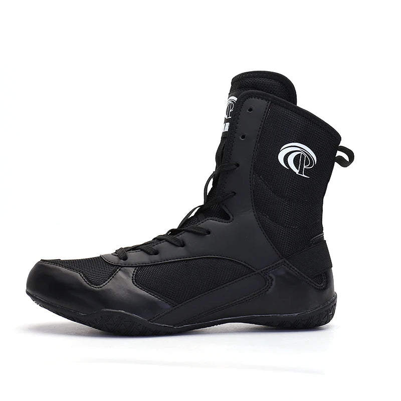 Professional Boxing Shoes Men High Top Wrestling Training Sneakers 7517