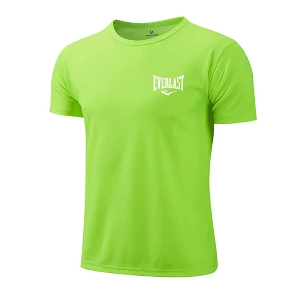 Summer Exercise Trainning Boxing  Men's T-shirts High Grade Breathable Quick Dry Short Sleeved Top Marathon Gym Fitness Tees
