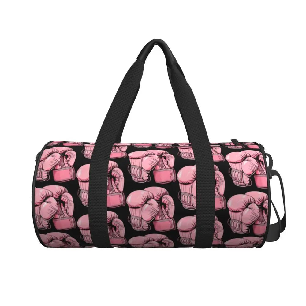 Boxing Gloves Sport Bags Large Gym Bag Portable Men's Custom Handbag Travel Training Retro Fitness Bag