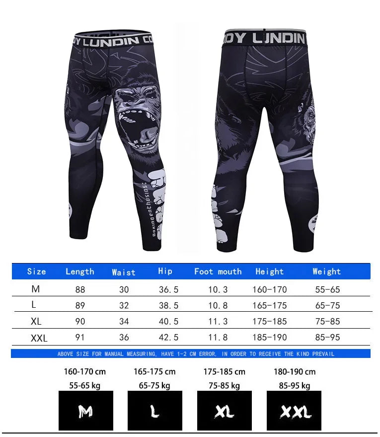 Boxing Set Compression Men Sport T-shirts+Pants Rashguard Jitsu Bjj Rash Guard KickBoxing Sets Muay Thai Jersey MMA Fightwear