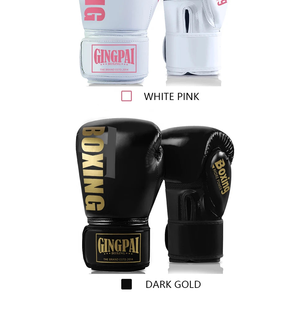 6-12oz Boxing gloves for adults children men Sanda professional women Muay Thai teenagers beginners boxing training equipment