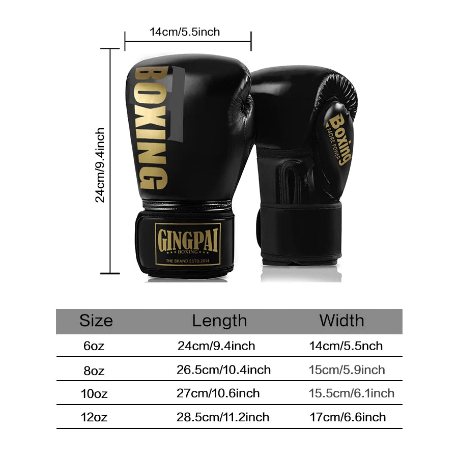 6-12oz Boxing gloves for adults children men Sanda professional women Muay Thai teenagers beginners boxing training equipment