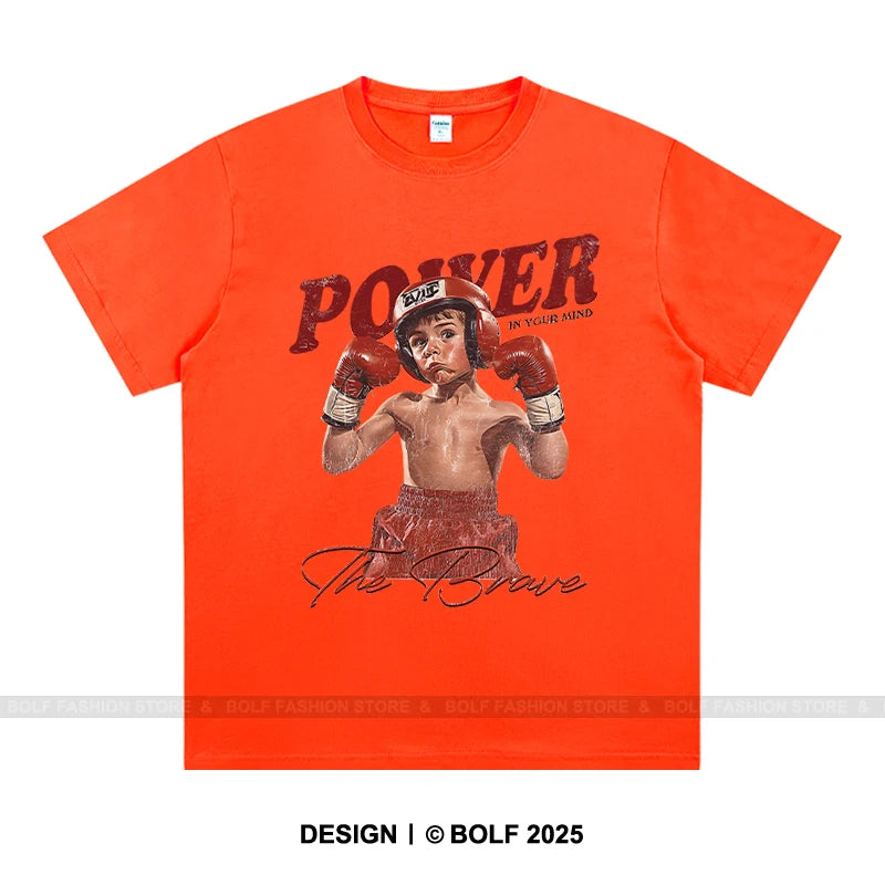 Boxing Gym Boy Printed Men Women T-Shirt  100% Cotton Oversized Graphic Tops Tees for Summer