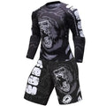 Boxing Set Compression Men Sport T-shirts+Pants Rashguard Jitsu Bjj Rash Guard KickBoxing Sets Muay Thai Jersey MMA Fightwear