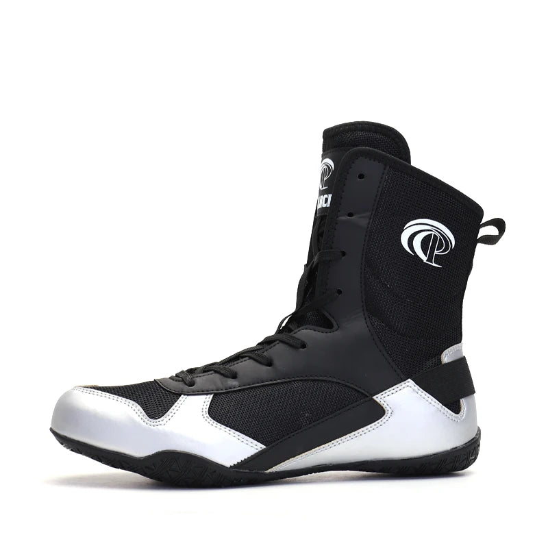 Professional Boxing Shoes Men High Top Wrestling Training Sneakers 7517