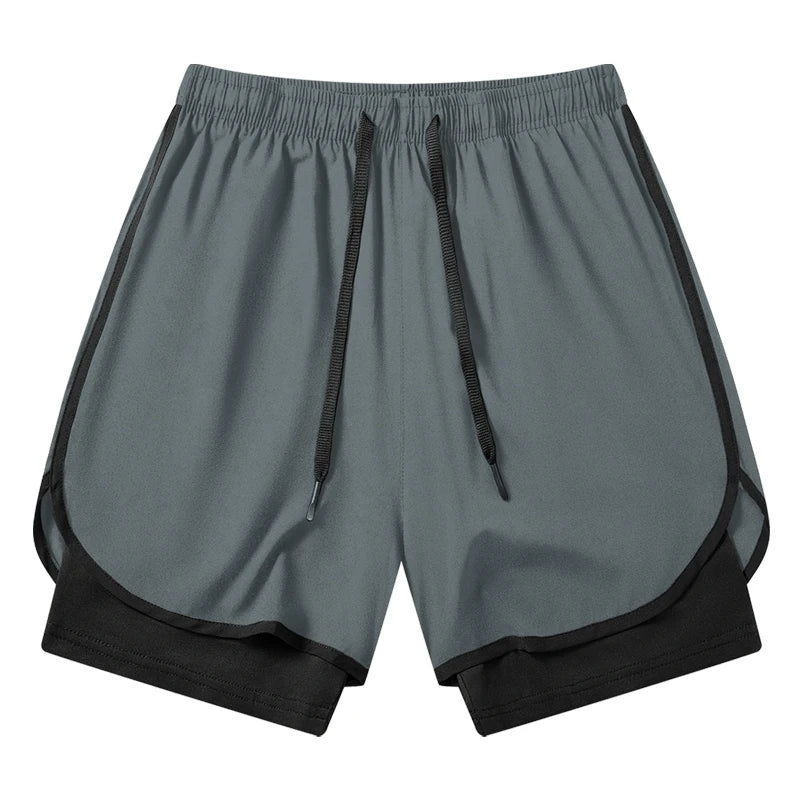 Women's Gym Workout Running 2 in 1 Shorts Summer Athletic Quick Dry Dual-Layered Shorts with Phone Pocket Towel Loop Activewear