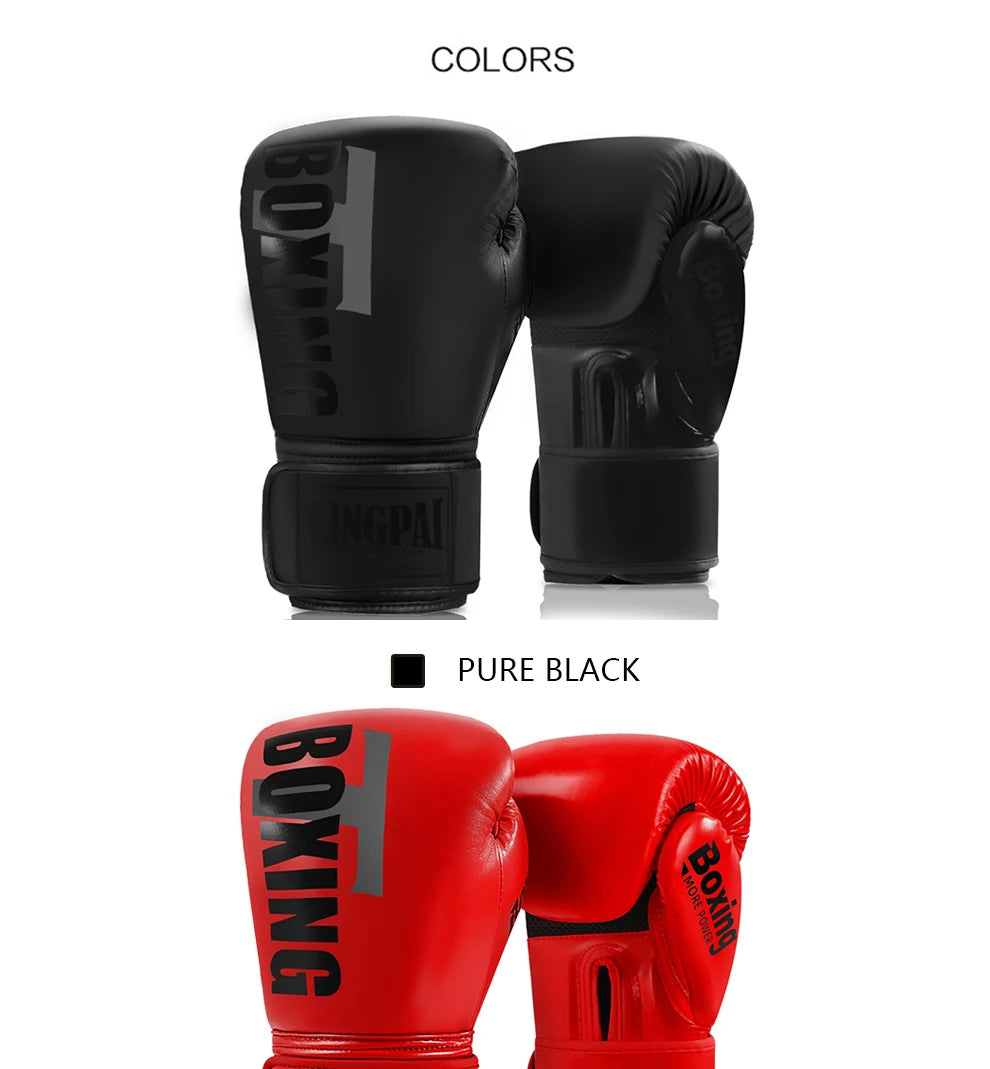 6-12oz Boxing gloves for adults children men Sanda professional women Muay Thai teenagers beginners boxing training equipment
