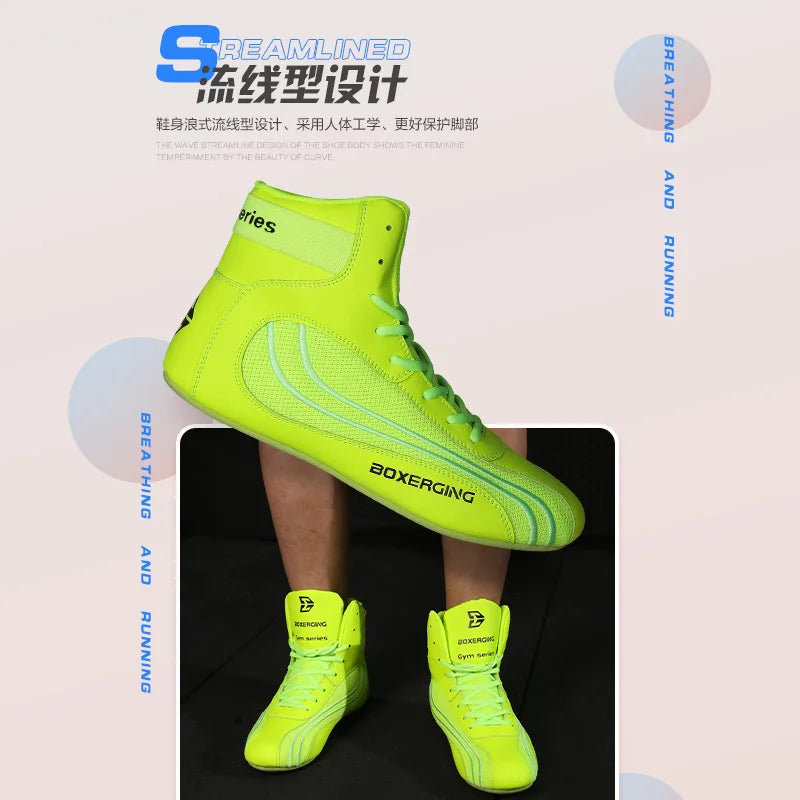 New Breathable Boxing Shoes For Men And Women Wrestling Shoes Shock-absorbing Non-slip Boxing Fighting Shoes