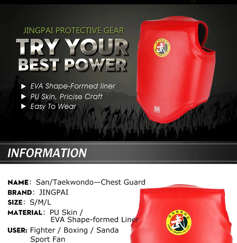 New Thickened MMA Chest Protector Sanda Wrestling Chest Support Protective Gear Boxing Sparring Fighting Body Protector