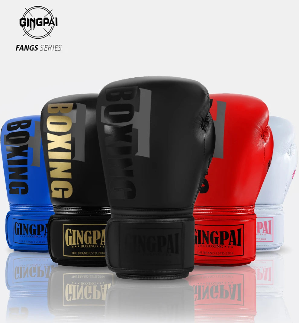 6-12oz Boxing gloves for adults children men Sanda professional women Muay Thai teenagers beginners boxing training equipment